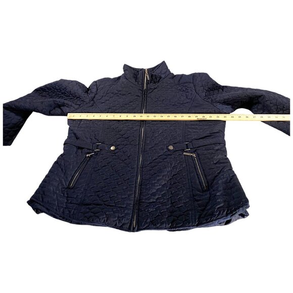 Giacca Jacket Womens XXL 2XL Navy Quilt Short Farm Cottage Cabin Everyday VTG - Picture 4 of 16